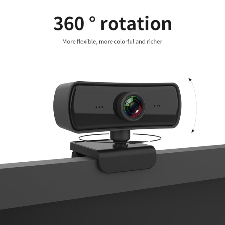 C3 400 萬像素 2K 解析度自動對焦高清 1080P 網路攝影機 360 度旋轉 適用直播視訊會議工作含麥克風 USB 免驅動，C3