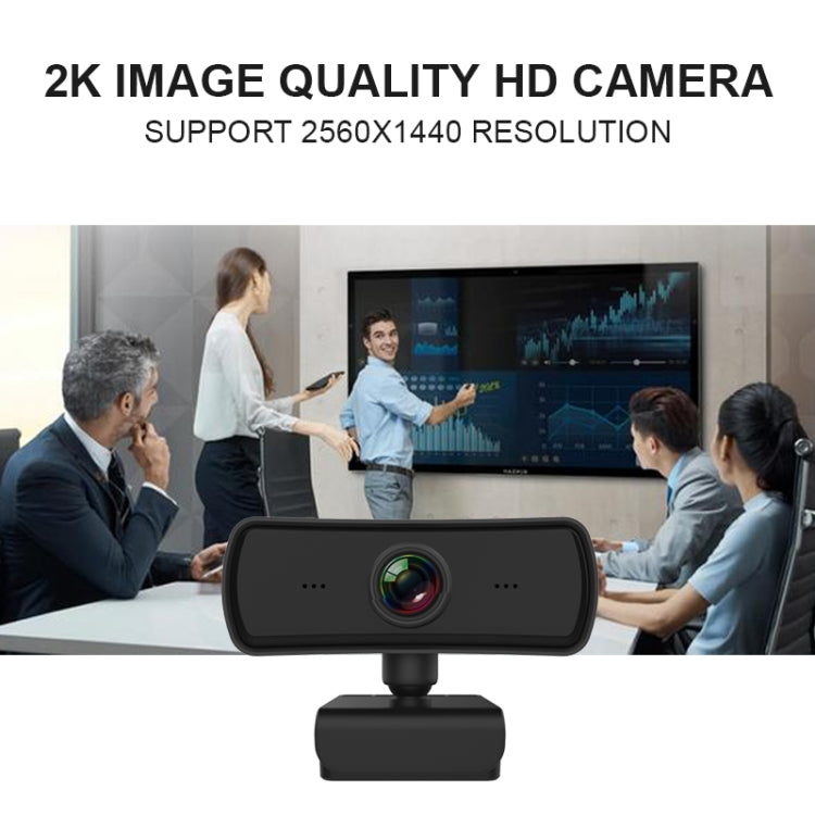 C3 400 萬像素 2K 解析度自動對焦高清 1080P 網路攝影機 360 度旋轉 適用直播視訊會議工作含麥克風 USB 免驅動，C3
