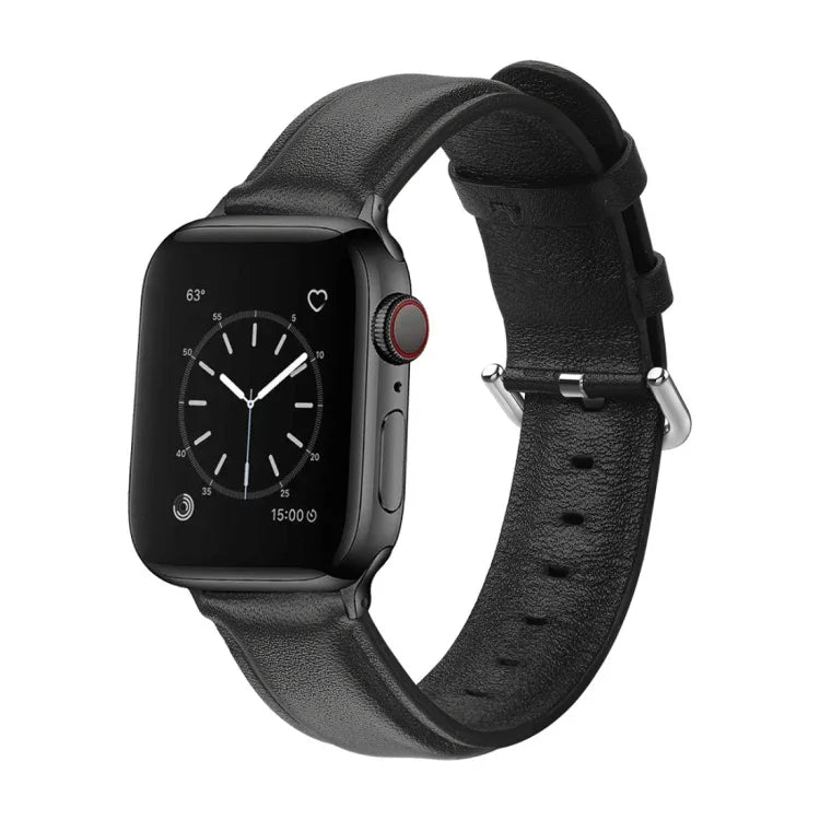 適用於 Apple Watch Series 5 & 4 44mm 及 3 & 2 & 1 42mm 圓孔皮革錶帶