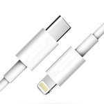 PD 18W USB-C / Type-C轉8針閃充數據線，適用於iPhone X / 11 / 11 Pro / 11 Pro Max / XR / SE 2020，1米，2米