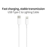 PD 18W USB-C / Type-C轉8針閃充數據線，適用於iPhone X / 11 / 11 Pro / 11 Pro Max / XR / SE 2020，1米，2米