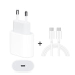2 合 1 單 USB-C / Type-C 埠旅行充電器 + 3A PD 3.0 USB-C / Type-C 對 USB-C / Type-C 快充數據線組，線長：1米，18W 1米