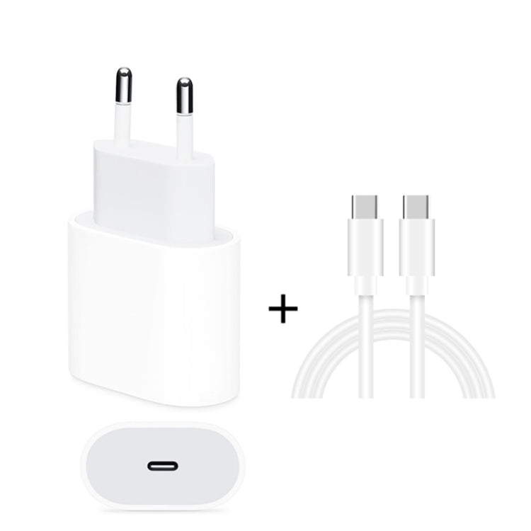 2 合 1 單 USB-C / Type-C 埠旅行充電器 + 3A PD 3.0 USB-C / Type-C 對 USB-C / Type-C 快充數據線組，線長：1米，18W 1米
