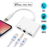 ZS-KL21820 三合一 8 Pin 轉 8 Pin 充電埠 + 8 Pin 耳機孔 + 3.5mm 耳機孔耳機轉接器