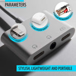 ZS-KL21820 三合一 8 Pin 轉 8 Pin 充電埠 + 8 Pin 耳機孔 + 3.5mm 耳機孔耳機轉接器