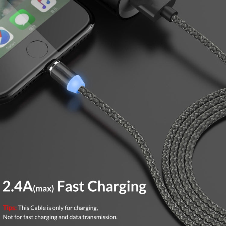 USB 轉 Micro USB 磁吸金屬接頭尼龍雙色編織磁吸充電線，線長：1m，Micro USB