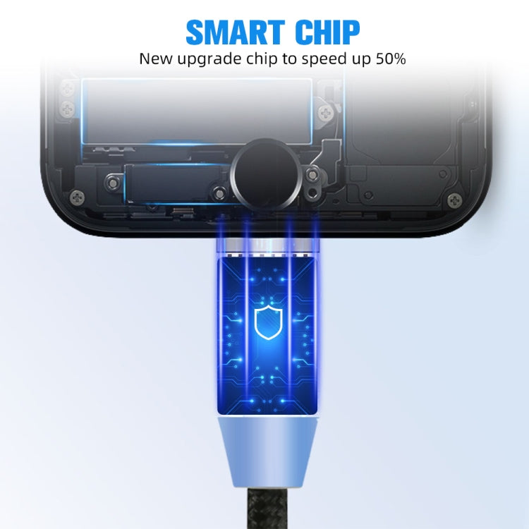 USB 轉 Micro USB 磁吸金屬接頭尼龍雙色編織磁吸充電線，線長：1m，Micro USB