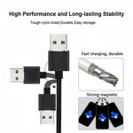 USB 轉 Micro USB 磁吸金屬接頭尼龍雙色編織磁吸充電線，線長：1m，Micro USB