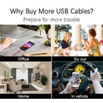 2 合 1 USB 轉 8 Pin + Micro USB 磁吸金屬介面 尼龍編織充電線，長度：1m，1m