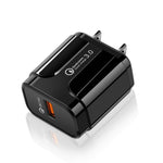便攜式 QC3.0 18W USB 埠通用快速充電器，美規插頭，美規插頭