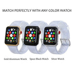 For Apple Watch Series 5 & 4 44mm / 3 & 2 & 1 42mm Glitter Silicone Strap