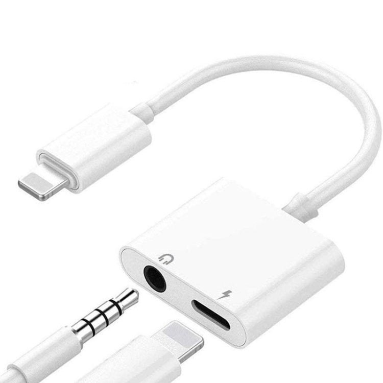 ZS-KL21804 2 合 1 8 Pin 轉 3.5mm 音頻 + 8 Pin 充電介面，耳機轉接器，適用所有 iOS 系統，8 Pin + 3.5mm