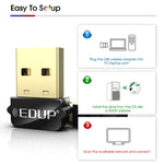 EDUP EP-AC1651 USB WIFI 無線網卡 650Mbps 雙頻 5G/2.4GHz 外接無線網路卡 Wifi 接收器 適用筆記型電腦 Windows MacOS