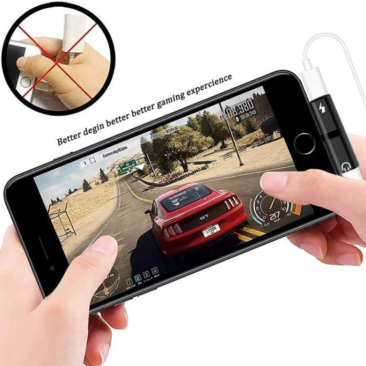 Zs-18182 2件裝2合1 8針公對8針充電+8針音頻母轉接耳機轉接器，支持通話及音量控制，兼容iOS 13系統