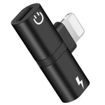 Zs-18182 2件裝2合1 8針公對8針充電+8針音頻母轉接耳機轉接器，支持通話及音量控制，兼容iOS 13系統