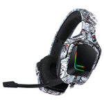 ONIKUMA K20 PS4 環繞音效低音電腦遊戲耳機附麥克風，RGB 燈光