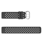 For Fitbit Charge 3 / 4 Hollow Square Silicone Strap Replacement Wristband, Black, Pink, White, Red, Dark Blue, Purple
