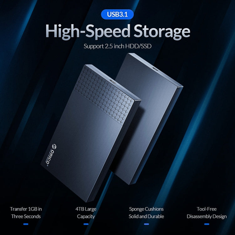 ORICO 2526C3 2.5 吋 USB-C / Type-C 便攜硬碟外殼