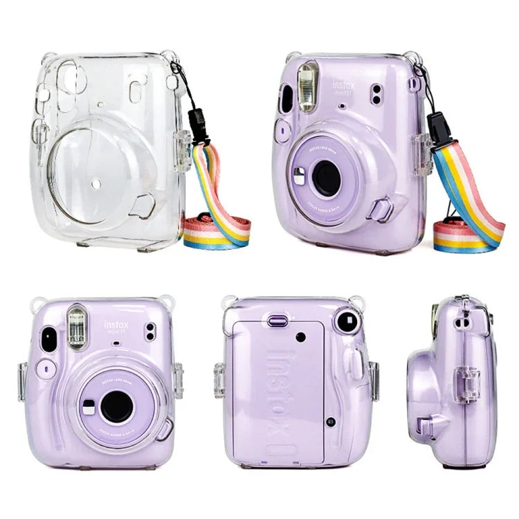 Richwell 攜帶包，水晶硬殼，附肩帶，適用於 Fujifilm Instax Mini 11