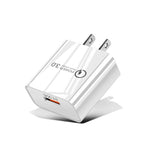 迷你 QC3.0 USB 18W 手機平板通用快速充電器，美規插頭，美規插頭