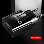 迷你 QC3.0 USB 18W 手機平板通用快速充電器，歐規插頭，歐規插頭