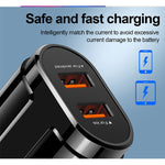 便攜式雙 USB 手機平板通用充電頭旅行充電器，歐規插頭，歐規插頭