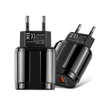 便攜式雙 USB 手機平板通用充電頭旅行充電器，歐規插頭，歐規插頭