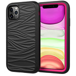 For iPhone 11 Pro Wave Pattern 3 in 1 Silicone+PC Shockproof Protective Case, For iPhone 11 Pro