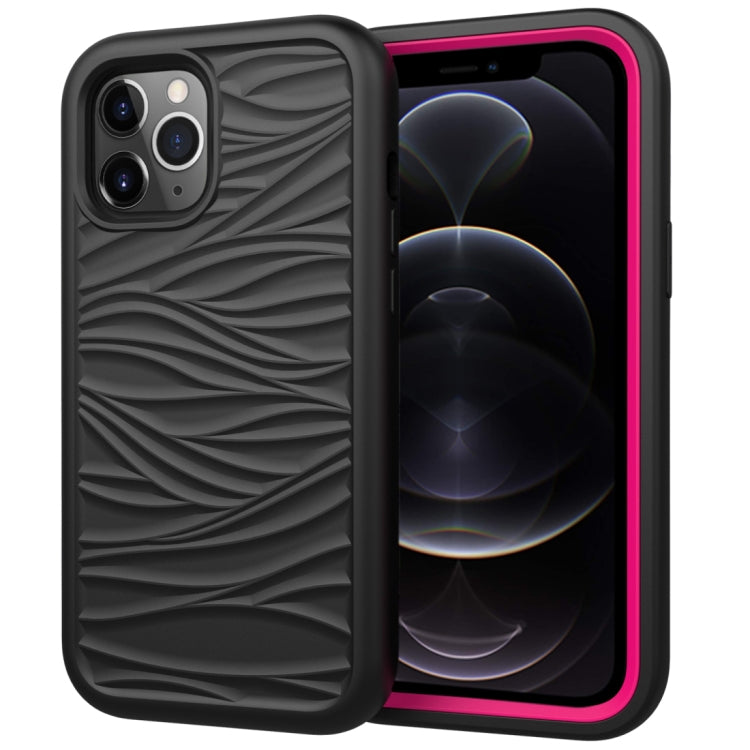 For iPhone 12 Pro / 12 Max Wave Pattern 3 in 1 Silicone+PC Shockproof Protective Case, For iPhone 12 / 12 Pro