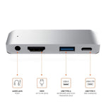 4 合 1 Type-C / USB-C 轉 HDMI + AUX + USB + PD Type-C / USB-C 集線器 多功能高清擴充座