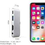 4 合 1 Type-C / USB-C 轉 HDMI + AUX + USB + PD Type-C / USB-C 集線器 多功能高清擴充座