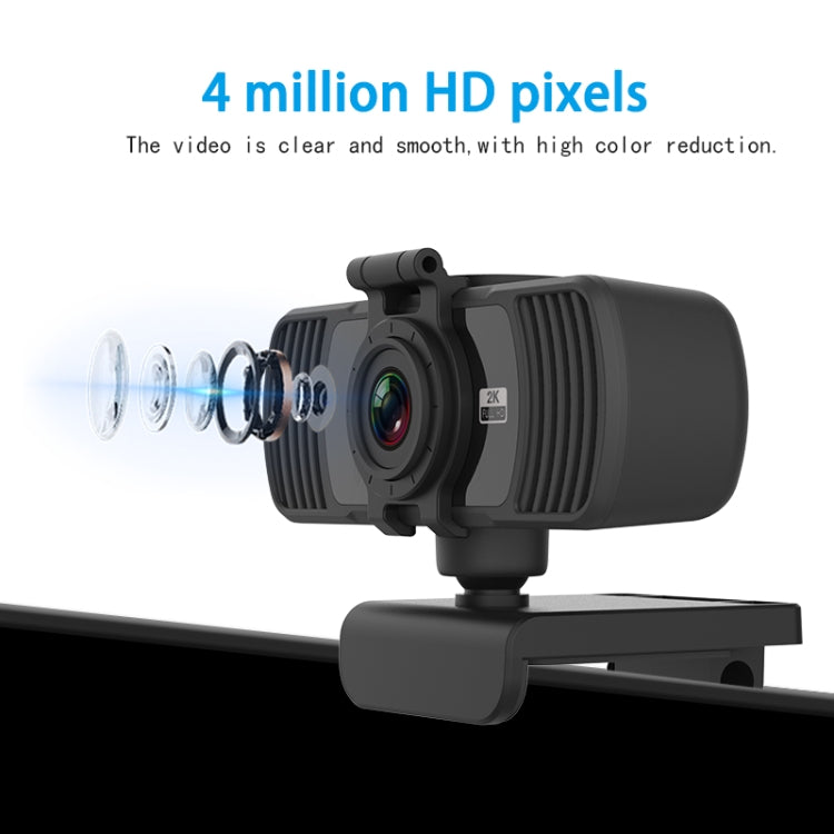 Richwell PC-06 迷你 360 度旋轉 4.0 MP 高清自動對焦電腦網路攝影機含降噪麥克風