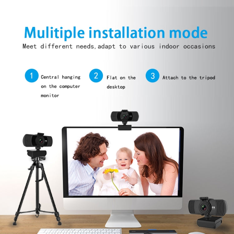 Richwell PC-06 迷你 360 度旋轉 4.0 MP 高清自動對焦電腦網路攝影機含降噪麥克風
