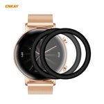 2片裝ENKAY Hat-Prince 3D全螢幕軟PC邊緣+PMMA高清螢幕保護膜，適用華為Watch GT 2 42mm，三星Galaxy Active 2 40mm，三星Galaxy Active 2 44mm，小米手環4，Fitbit Versa 2