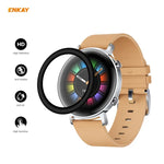 2片裝ENKAY Hat-Prince 3D全螢幕軟PC邊緣+PMMA高清螢幕保護膜，適用華為Watch GT 2 42mm，三星Galaxy Active 2 40mm，三星Galaxy Active 2 44mm，小米手環4，Fitbit Versa 2