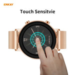 2片裝ENKAY Hat-Prince 3D全螢幕軟PC邊緣+PMMA高清螢幕保護膜，適用華為Watch GT 2 42mm，三星Galaxy Active 2 40mm，三星Galaxy Active 2 44mm，小米手環4，Fitbit Versa 2