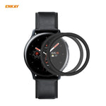 2片裝ENKAY Hat-Prince 3D全螢幕軟PC邊緣+PMMA高清螢幕保護膜，適用華為Watch GT 2 42mm，三星Galaxy Active 2 40mm，三星Galaxy Active 2 44mm，小米手環4，Fitbit Versa 2