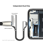 ENKAY ENK-AT103 8針轉3.5mm音頻及8針充電介面轉換器鋅合金轉接器，3.5mm音頻及8針充電