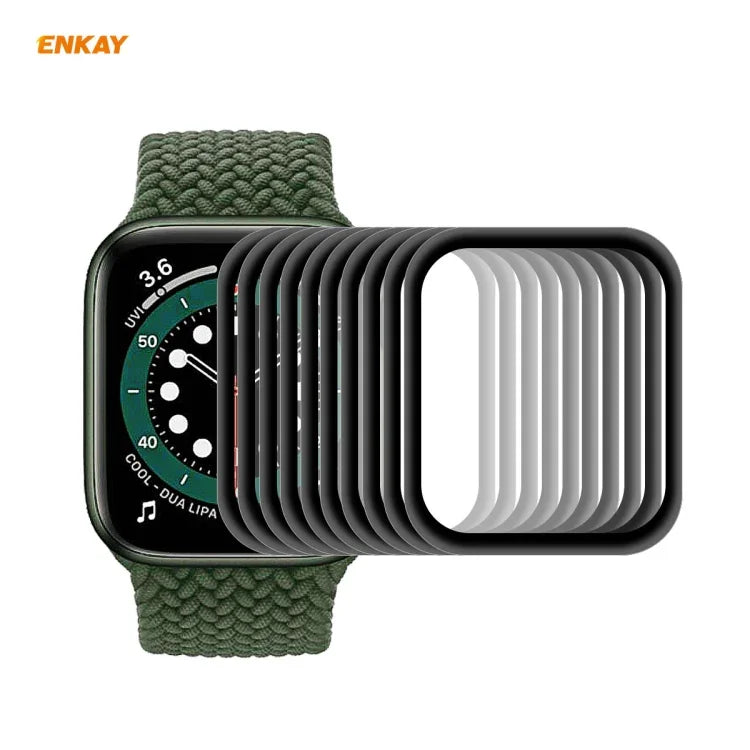10 PCS For Apple Watch Series 6/5/4/SE 40mm ENKAY Hat-Prince 3D Full Screen PET Curved Hot Bending HD Screen Protector Film, For Apple Watch Series 6/5/4/SE 40mm
