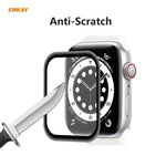 2 片 ENKAY Hat-Prince 3D 全屏軟 PC 邊框 + PMMA 高清螢幕保護膜，適用於 Apple Watch 6/5/4/SE 44mm，適用於 Apple Watch 6/5/4/SE 40mm