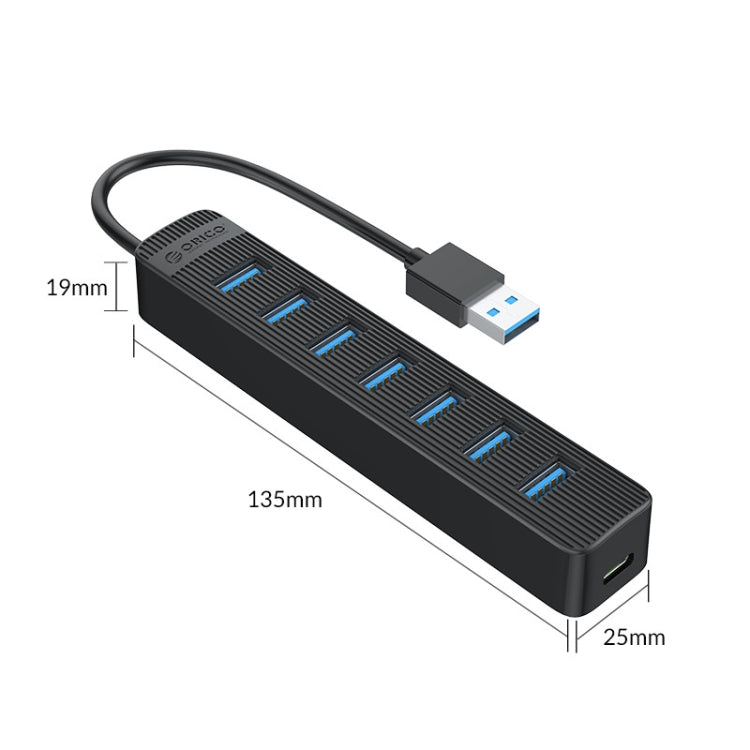 ORICO TWU3-7A-BK 七埠 USB 3.0 集線器，TWU3-7A