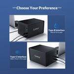 ORICO NS200RU3 兩槽 USB3.0 硬碟外接盒附 RAID，NS200RU3