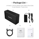 ORICO NS200RU3 兩槽 USB3.0 硬碟外接盒附 RAID，NS200RU3