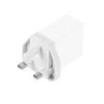 SDC-30W 30W QC 3.0 USB + 2.4A 雙 USB 2.0 埠手機平板電腦通用快速充電器旅行充電器，英規插頭
