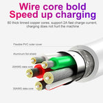 SDC-30W 2 合 1 USB 轉 USB-C / Type-C 數據線 + 30W QC 3.0 USB + 2.4A 雙 USB 2.0 埠 手機平板電腦通用快速充電器旅行充電組，歐規插頭，附 USB-C / Type-C 線，歐規插頭