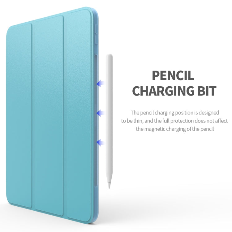Three-folding Surface Leather Matte TPU Bottom Smart Tablet Case
