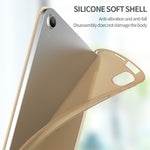 Three-folding Surface Leather Matte TPU Bottom Smart Tablet Case