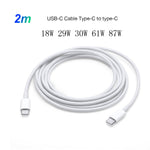 2合1 PD 30W USB-C / Type-C + 3A PD 3.0 USB-C / Type-C 轉 USB-C / Type-C 快充數據線組，線長：2米，澳規插頭，2米澳規插頭