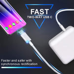 2合1 PD 30W USB-C / Type-C + 3A PD 3.0 USB-C / Type-C 轉 USB-C / Type-C 快充數據線組，線長：2米，澳規插頭，2米澳規插頭