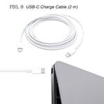 2合1 PD 30W USB-C / Type-C + 3A PD 3.0 USB-C / Type-C 轉 USB-C / Type-C 快充數據線組，線長：2米，澳規插頭，2米澳規插頭